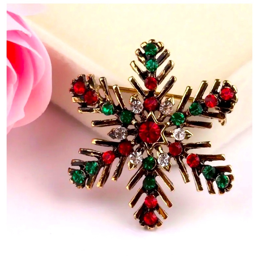 COLORFUL SNOWFLAKE BROOCH